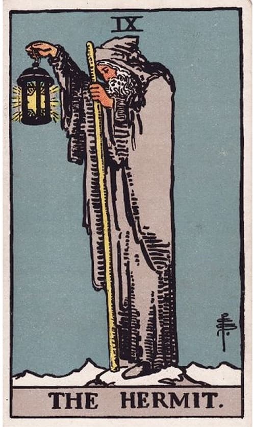 Lá bài The Hermit minh họa vị trí Bối cảnh