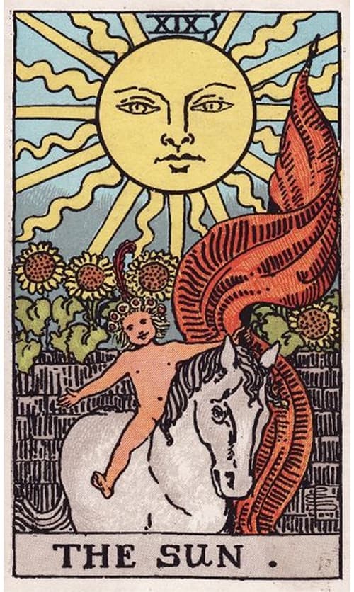 Lá bài The Sun trong bộ Ẩn chính